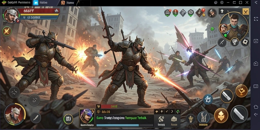 Screenshot utama menampilkan aksi seru pertempuran dalam <strong>666FF</strong>.