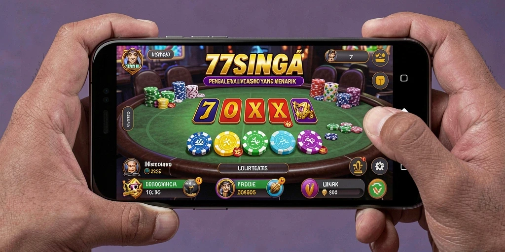 Gameplay Live Casino yang realistis dan mendebarkan dalam 77SINGA.