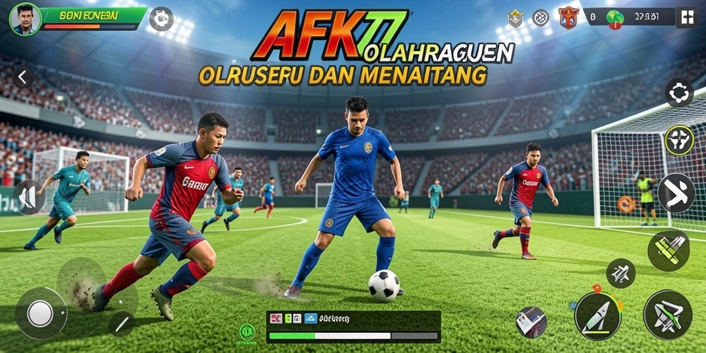 Tampilan utama gameplay AFK77 dengan aksi olahraga yang mendebarkan.