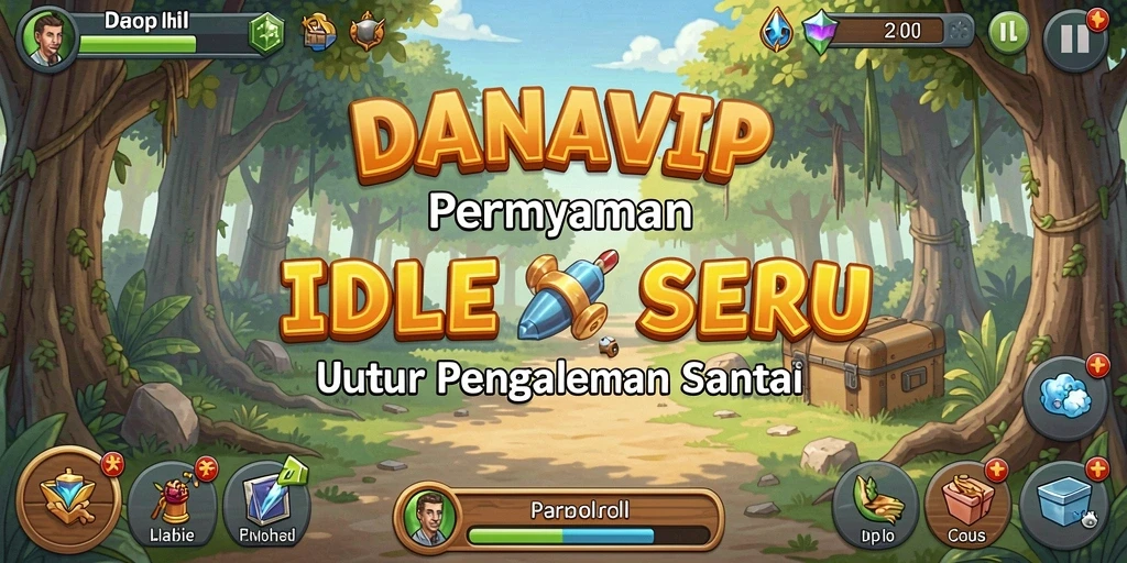 Tampilan gameplay DANAVIP dengan elemen Idle yang menarik.