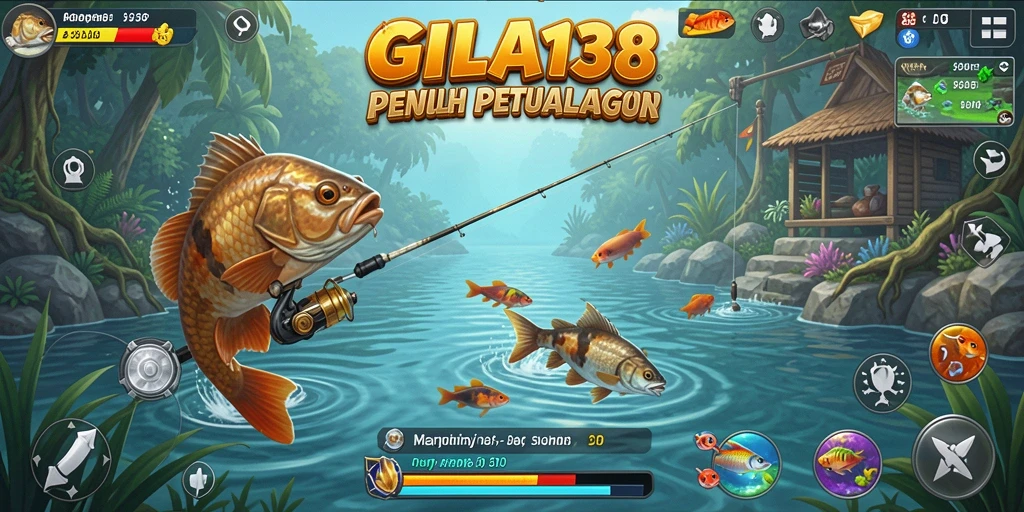 Screenshot gameplay GILA138 menampilkan aksi seru saat memancing.