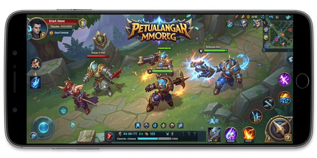 Screenshot menarik dari gameplay seru dalam JELAS777, menunjukkan aksi pertarungan MMORPG.