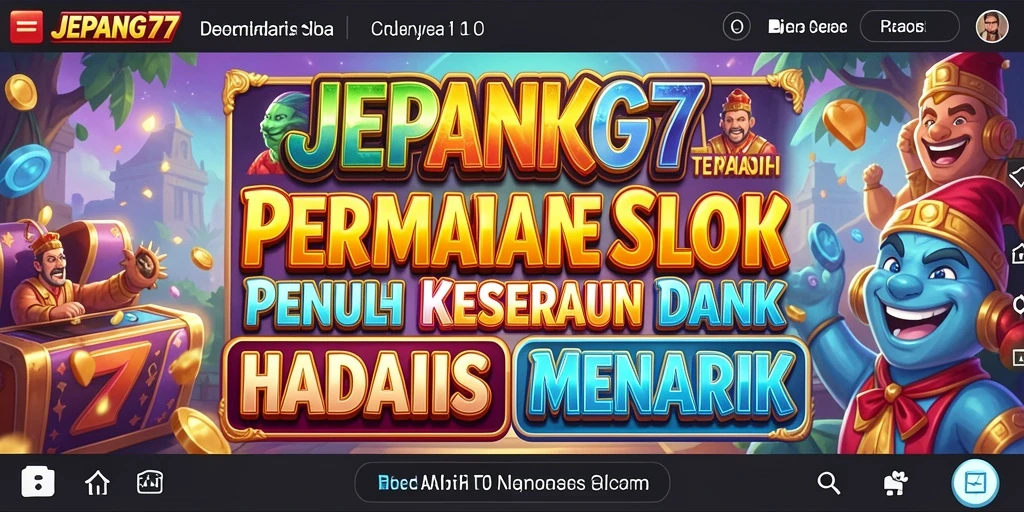 Tampilan gameplay menegangkan di JEPANG77 dengan simbol Slot yang berwarna-warni.