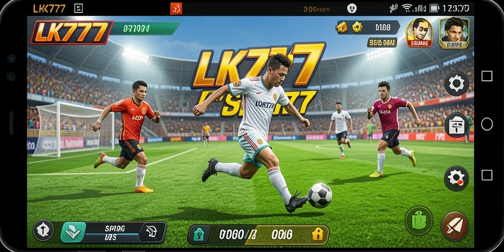 Tangkapan layar utama LK777 menampilkan gameplay seru olahraga.