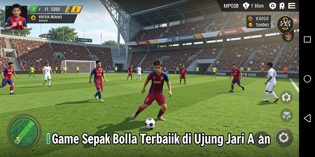 Screenshot dari gameplay seru MPO08 dengan aksi di lapangan.