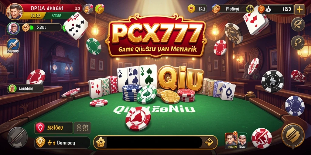 Screenshot gameplay PCX777 menampilkan aksi seru permainan QiuQiu.
