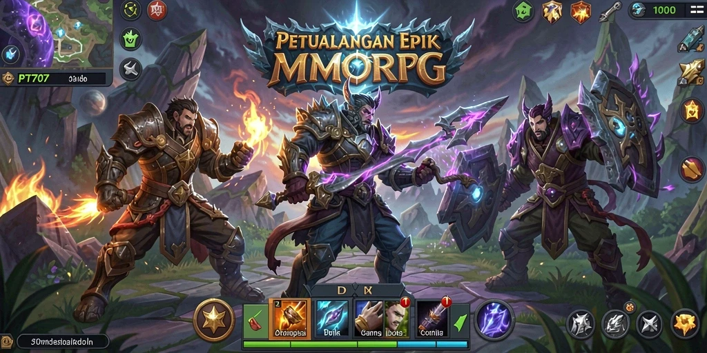 Tampilan gameplay epik PT707 menunjukkan pertempuran seru dan grafis menawan.
