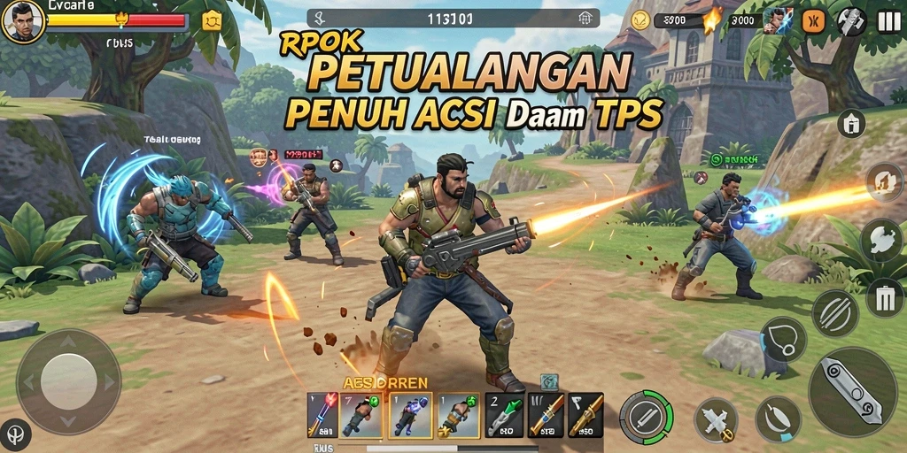 Tampilan screenshot gameplay RPOK yang mendebarkan dalam TPS.