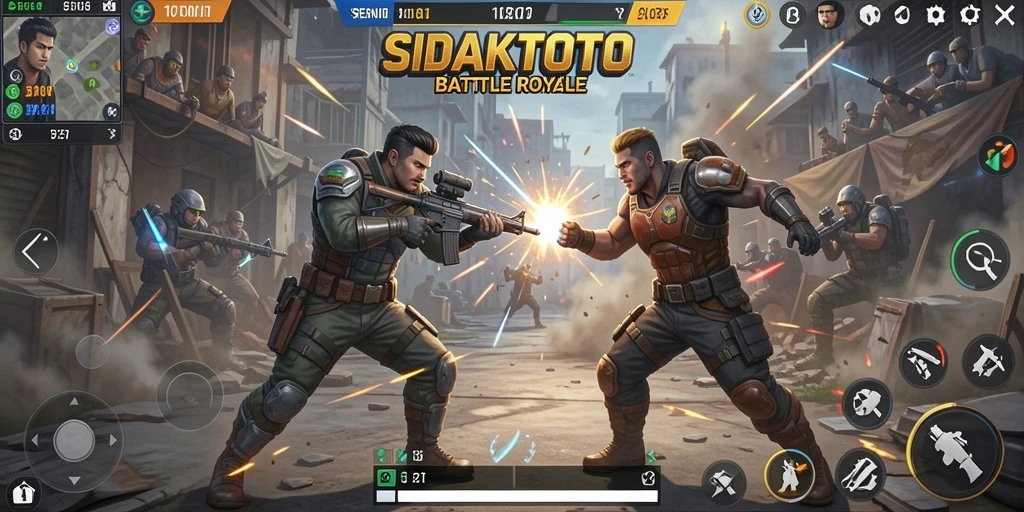Gambar menangkap aksi seru dari gameplay Battle Royale.